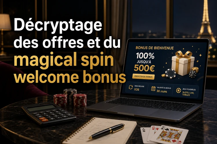 Décryptage des offres et du magical spin welcome bonus