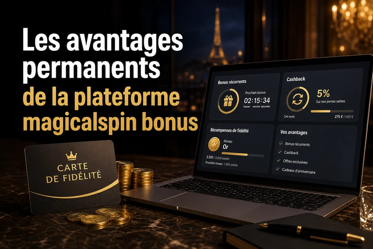 Les avantages permanents de la plateforme magicalspin bonus