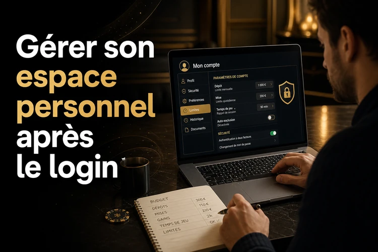 Gérer son espace personnel après le login