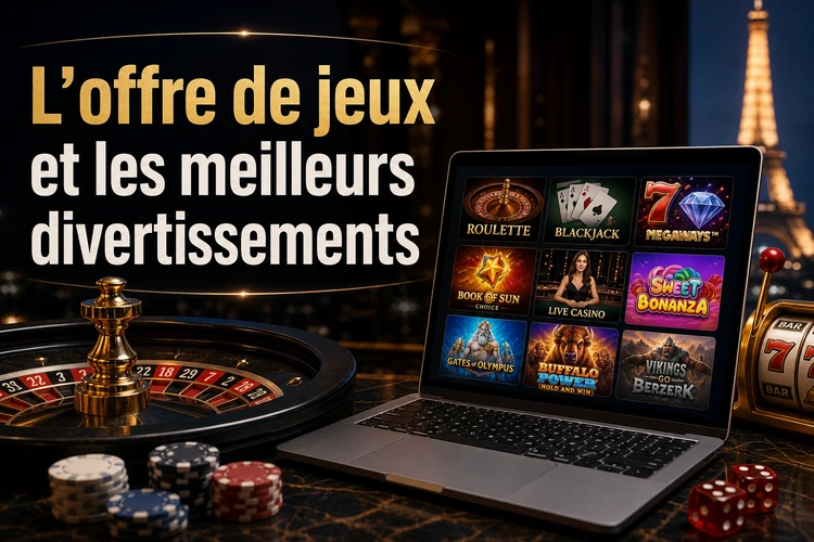 L'offre de jeux et les meilleurs divertissements